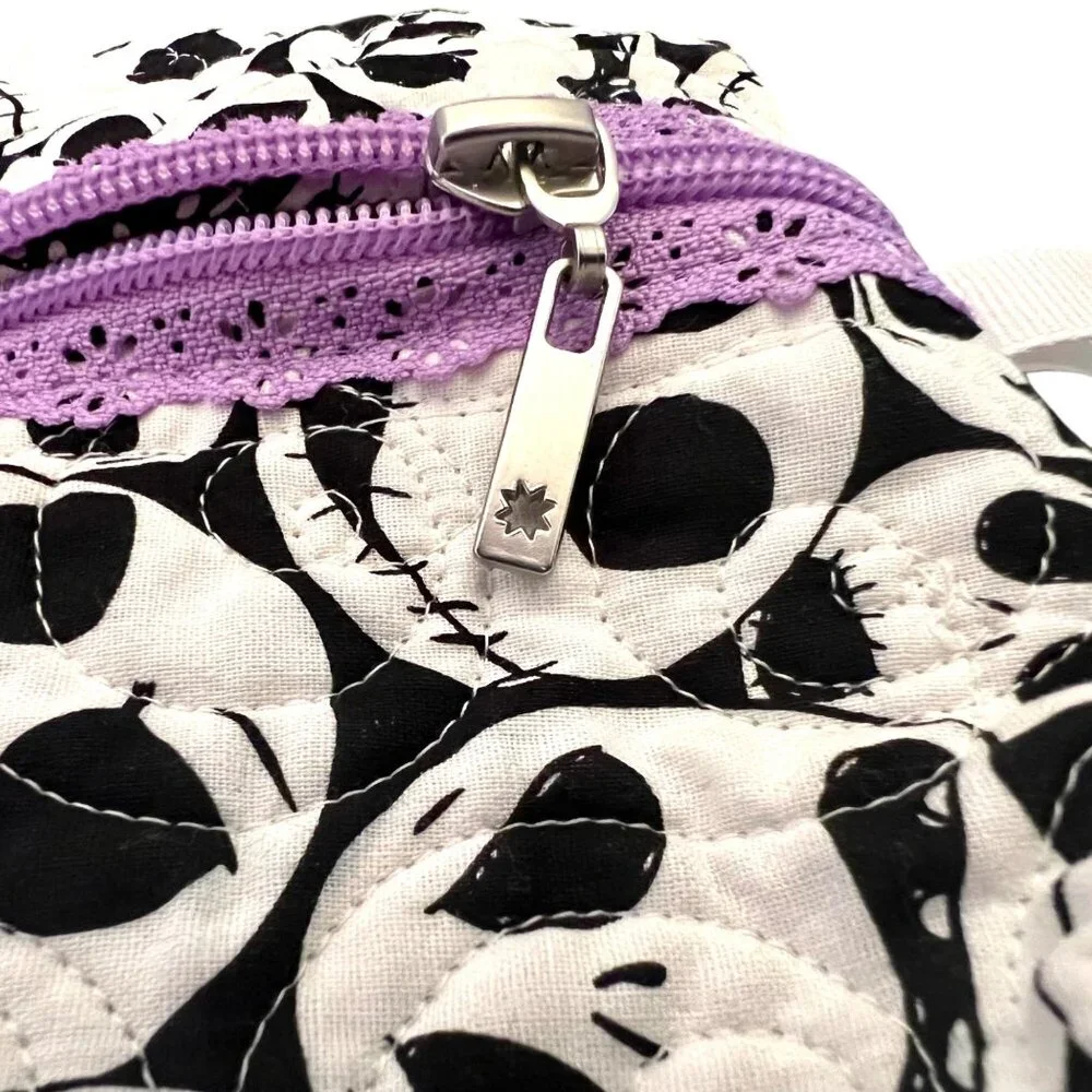 Jack Skellington Nightmare Before Christmas Quilted Makeup Bag Pouch Case Tote